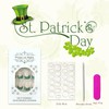 Green Glitter French Tip Press on Nails St. Patrick's Day