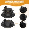 6-Pack Adjustable Deck Support Bases - Heavy Duty Waterproof Rust-Proof