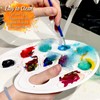 Oval Paint Palette, FANDAMEI Plastic Paint Tray Palette, Painting Palette,