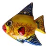 Ceramic Fish Wall Hangers - Set of 3 Shapes (Yellow)