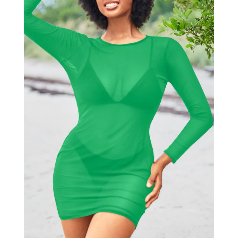 Daci - Traje de baño sexy de malla transparente para