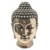 PTC 6.5 Inch Buddha Head Buddhist Religious Bronze Finish Statue