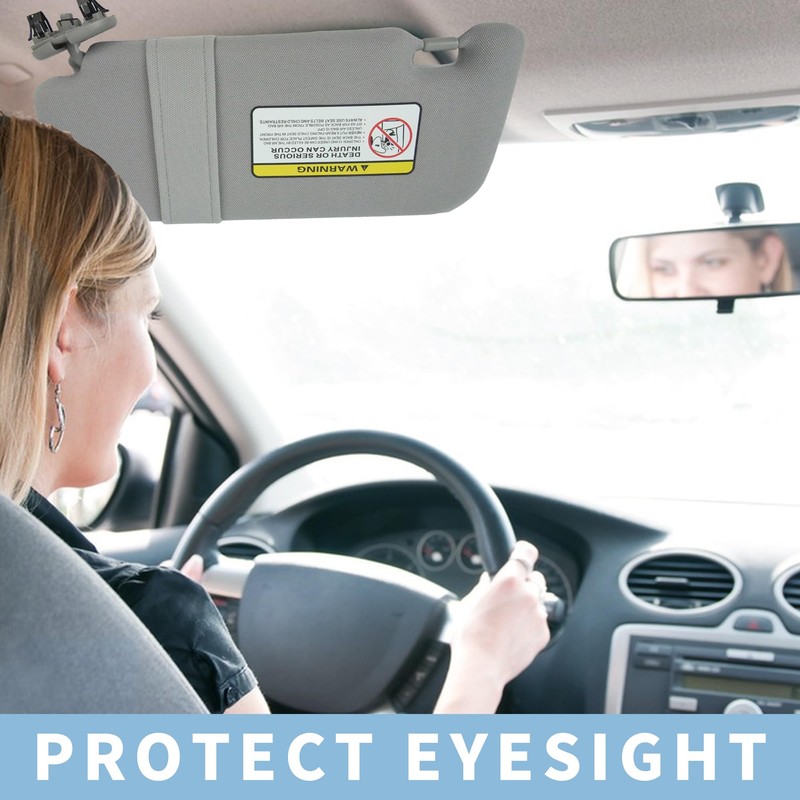 Driver Left Side Sun Visor Compatible with Toyota Corolla 2007-2013,