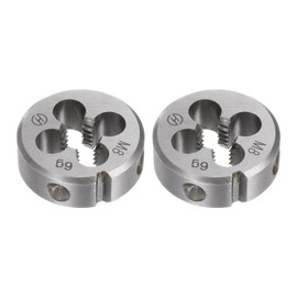 uxcell 2pcs Round Threading Dies, Metric M8 x 1.25 Thread (Right Hand), Alloy Tool Steel Screw Cutting Die Repair Tool