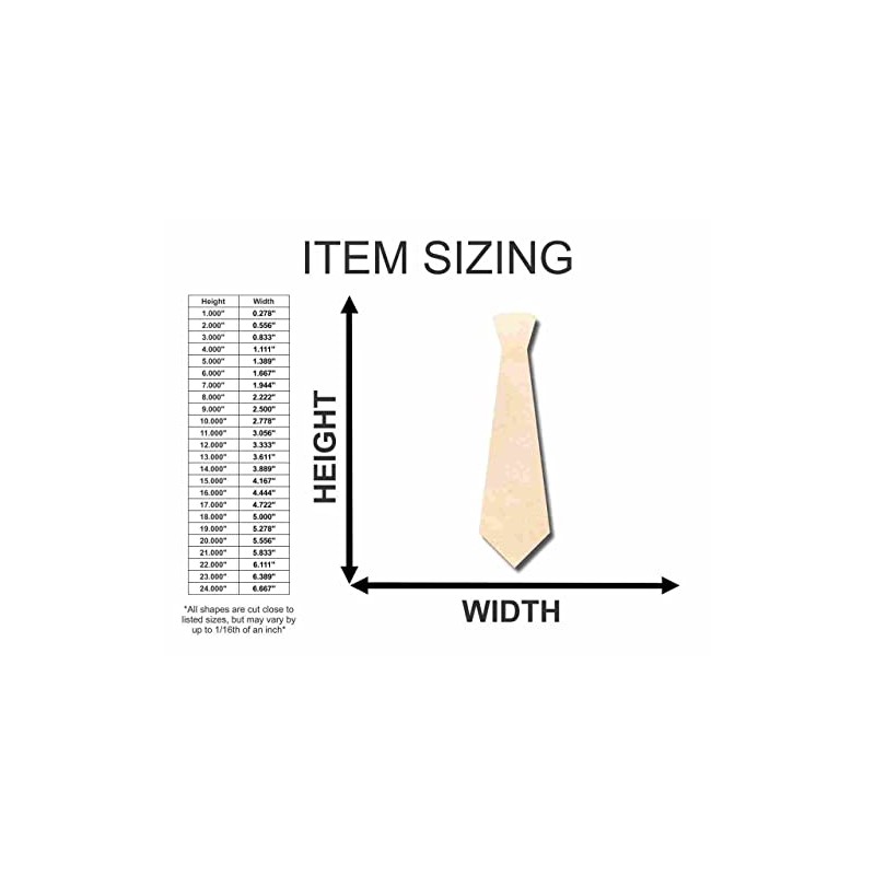 Unfinished Wood Neck Tie Shape Craft up to 46" DIY