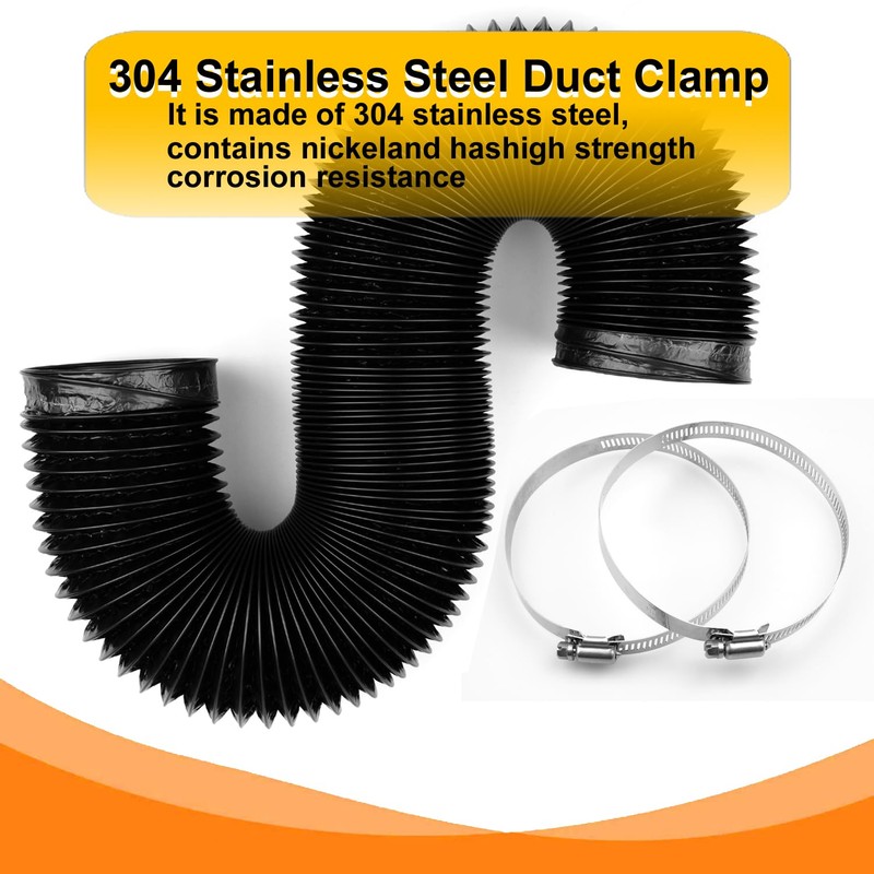 Dryer Vent Hose - 4 inch Flexible Duct, 5ft Long,