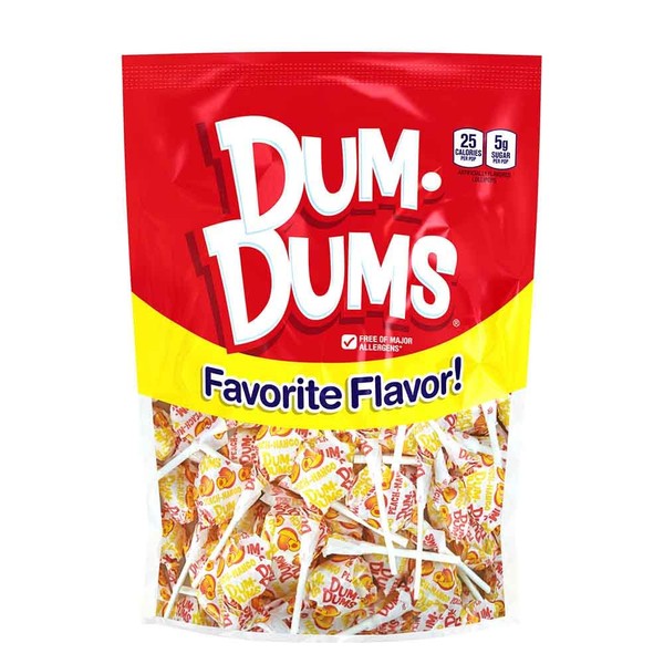 Dum Dums Peach Mango Lollipops - Bulk Candy Bag with
