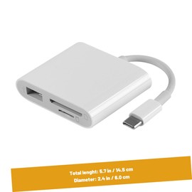 Tofficu USB Type Adapter Memory Reader for Cards USB High Speed Data Transfer Compatible with Phones Tablets and Computers
