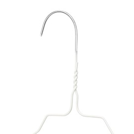 Whitmor Coating 16inch Metal Wire Coat Clothes Garment Hangers, White, 10 Pcs/Set, Total 6 Sets, 60 Pcs