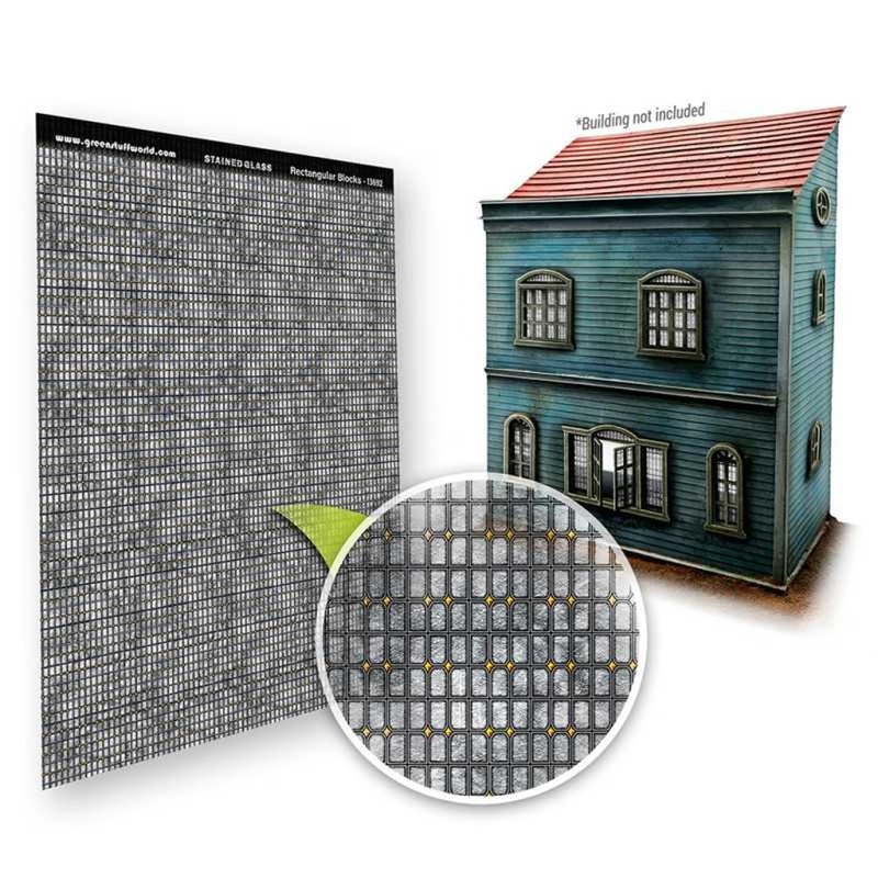 Greenstuff World Stained Glass Rectangle Block Hobby Material GSWD-13692