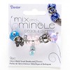 Darice Mix & Mingle Glass Metal Lined Beads and Charms