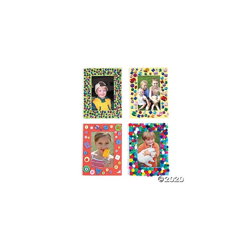 Bright Foam Picture Frames - Set of 12 - DIY