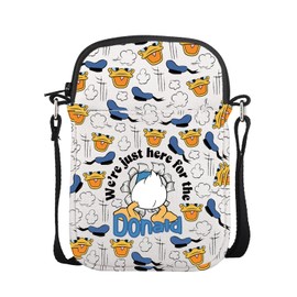CMNIM Donald Merch Gift We’re Just Here for The Donald Crossbody Bag Duck Fans Gifts for Best Friend Shoulder Purse Strap (Don-ld Mini CB)