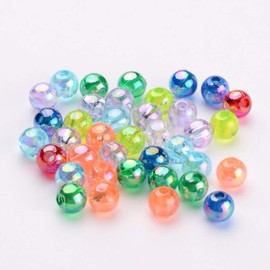 Handicraft Emporium | Transparent Acrylic Beads | Round | Approx 10g | Mixed | 3mm