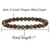Natural A Grade Dragon Blood Jasper Gemstone 6mm Round Beads