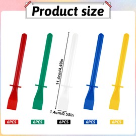 30 pcs Plastic Glue Spreader 4.49 x 0.55 Inch Glue Scraper Glue Brush Plastic Sticks for Crafts Easy Clean Glue Spreaders Colored for Leather Glue DIY Art Woodworking and Craft Projects