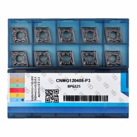 CDBP CNMG120408-MD CNMG432 Inserto Torneado de Carburo Indexable para Semiacabado en Torno CNC Acero y Hierro Fundido, 10 uds