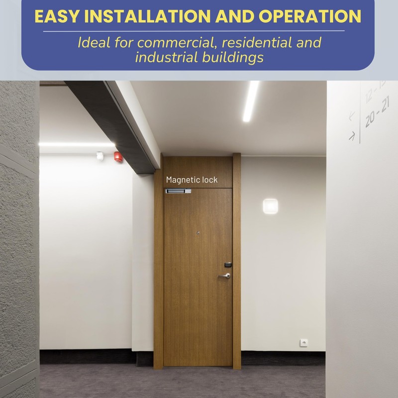 SecureMyDoor Magnetic Door Lock - Fail Safe 272KG Holding Force