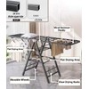 Mimiblack Heavy Duty Clothes Drying Rack Foldable with Wheels, 71''