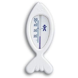 TFA Dostmann Fish 14.3017.02 Analogue Bath Thermometer, Increases Bathing Comfort, BPA-, Made in Germany, White
