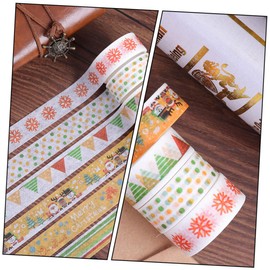 TEHAUX 24rolls Christmas Themed Washi Tapes Decorative Holiday Tapes for Crafting Journaling Wrapping School Supplies Lightweight Portable Festive Designs for Creative Projects