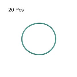 uxcell Fluorine Rubber O-Rings, 26mm OD 24mm ID 1mm Width FKM Seal Gasket for Machinery Plumbing, Green, Pack of 20