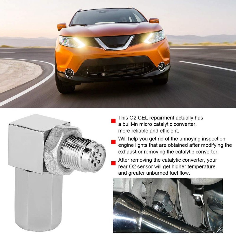 O2 Sensor Spacer, Universal Oxygen Sensor Converter, 90° Car Oxygen