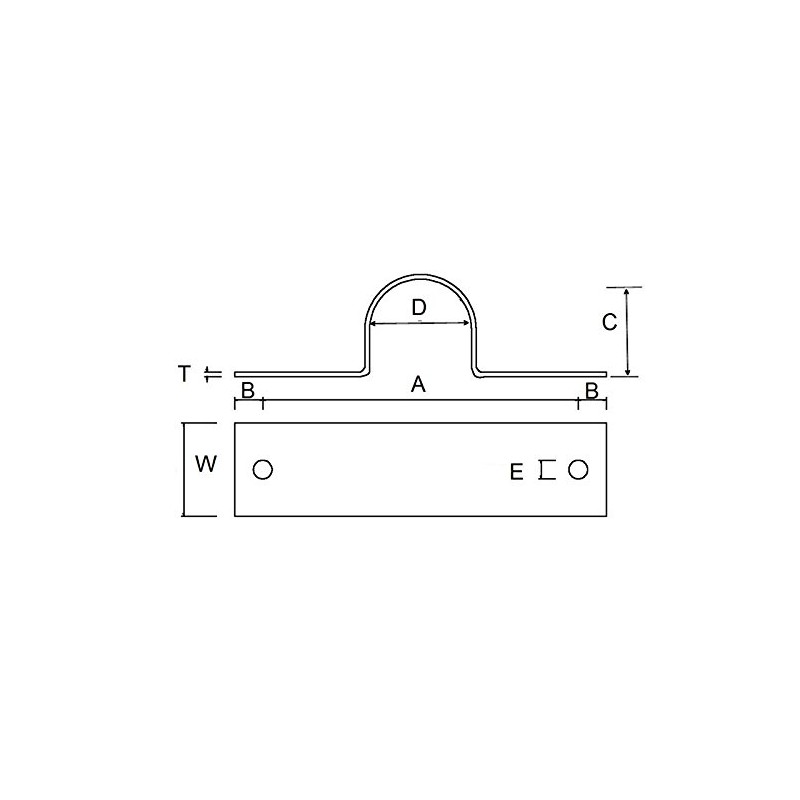Pipe Saddle Clamp - Anchor - 10 mm ID, 9