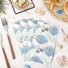 FYSUIMU 100Pcs Ocean Guest Napkin Starfish Seashell Coral Disposable Paper