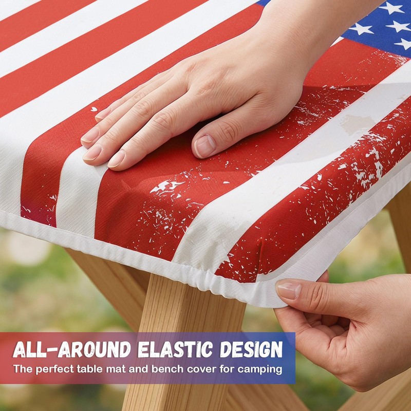 Joyesplay Printed Tablecloth Cover with Storage Bag (Style C)