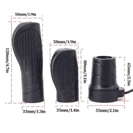 Electric Throttle, Left Hand 22.2mm Throttle Grips for e-Bike Mid Drive Motor, Universal Fit for Commuters, Trail Riders, and Urban Cyclists