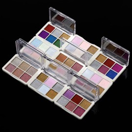 6 Colors Solid Nail Powder Palette Nail Powder Nuance Nail Metallic Powder Gel Nail (Gold Pink)