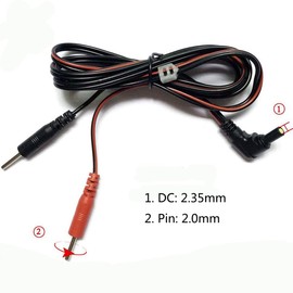 Lead Wires DC 2.35mm Plug 2.0mm Replacement Electrode Lead Wires (4 Pieces)