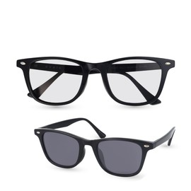 Fujita Optical TR90 EV-002 Sunglasses, Men's, Women's, Popular, UV Protection, 99.9, Lightweight, Brand, Boston, Wellington, Black, Gray, Driving, EV-003 Dimmable