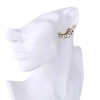 ZARD Gatsby Style Vintage Crystal Ear Cuff Earrings in Bronze