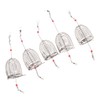 Kisangel 2sets Stainless Steel Lure Cage Bait Trap Fishing Trap