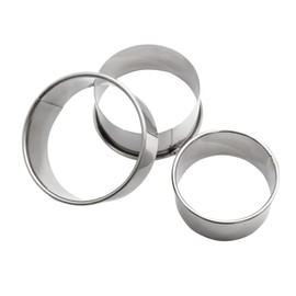 MAGICLULU 3pcs Dumpling Cover Maker Stainless Steel Dumpling Wrappers Round Dumplings Mold M Cookie Circle Stencil Pelmeni Press Dumpling Maker Tool Ravioli Stamp Dumpling Skin Cut Skin