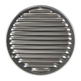 Steinberg14 Aluminum Vent Cover 8" (Duct Opening) with Mesh - Wall and Ceiling Ventilation Register - Round Metal Air Grille - HVAC Cold Air Return Vent - 9.45" Outer Diameter