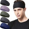 Sports Headband Sweat-Wicking Athletic Headband PP-10204 Black (10204-1) 20ea