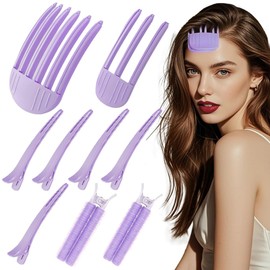 GXGM 9-Piece Scalp Comb, Wind Shaping Comb Set for Voluminous Hair Styles, Fluffy Hair Nine Piece, Effortless Hair Styling for Women, Fluffy Hair Nine-Piece Set (Purple, C)