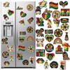 Lingvee 24 Pcs Juneteenth Day Diamond Art Refrigerator Magnet Sticker
