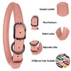 BUDKAS Rolled Leather Dog Collar for Small Medium Large Dogs