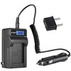 Kastar CGA-D08 LCD AC Battery Charger Compatible with Panasonic PV-DV953,