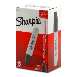 Marcadores Sharpie Punta Gruesa Cincel Chisel Negro Con 12