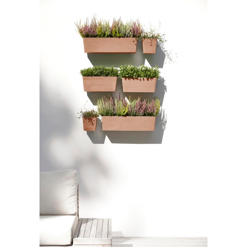 Ecopots Manhattan Small Rectangle Wall Planter - 5.9 in x