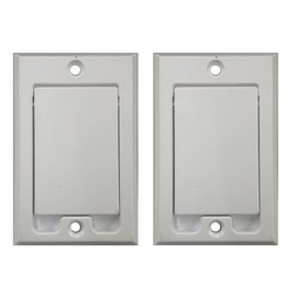 PartsBlast (2) Central Vacuum Square Door Inlet Wall Plate White for Nutone Beam VacuFlow