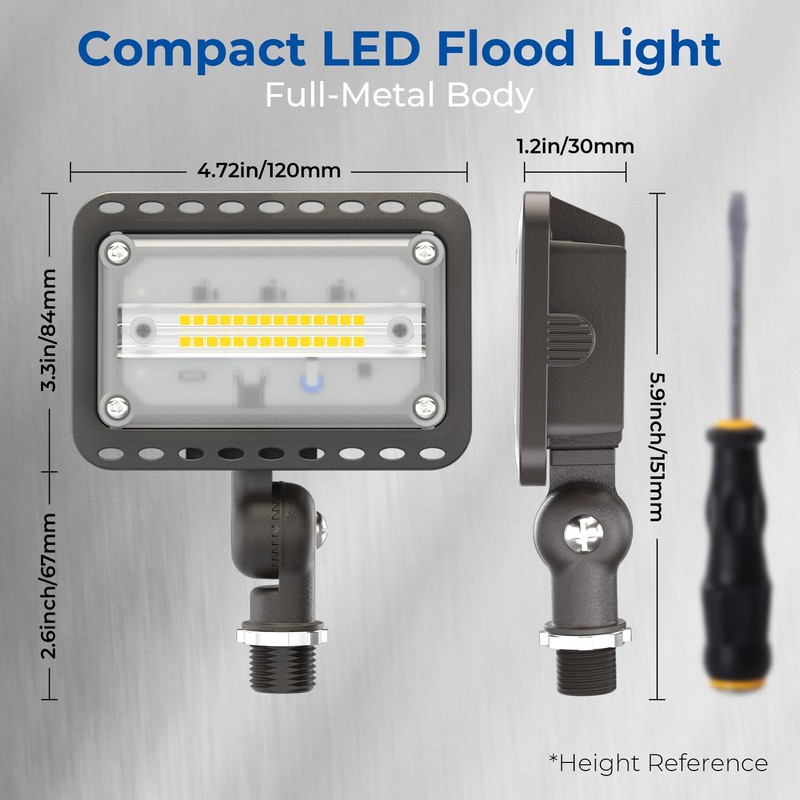CINOTON 20W LED Flood Lights Outdoor, IP65 Waterproof Exterior Security