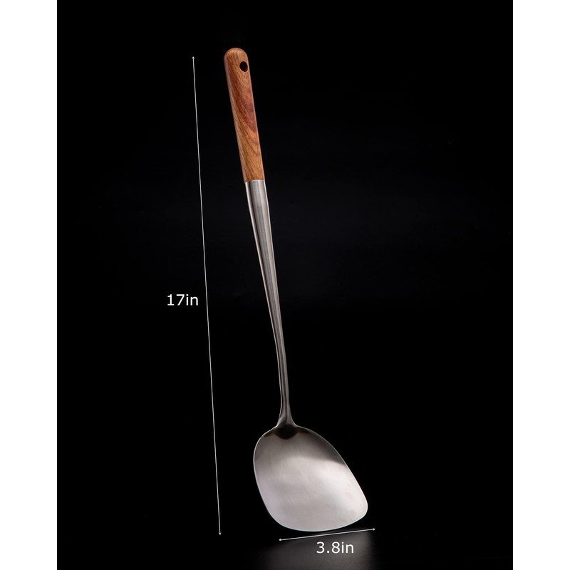 FJNATINH Wok Spatula - 17 Inch Stainless Steel Wok Turner