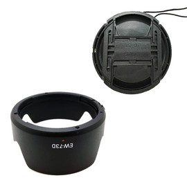 EW-73D Lens Hood & 67mm Lens Cap Compatible for Canon EF-S 18-135mm f/3.5-5.6 IS USM Lens, RF 24-105mm f/4-7.1 IS STM Lens (1+1 Pack)