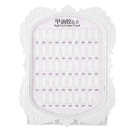 Nail Art Colour Display Card Stand 48 Pieces Nail Presentation Gel Display Stickers with Lace Design for Display DIY Nail Art Nail Salons